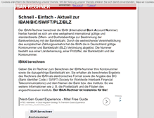 Tablet Screenshot of iban-rechner.net